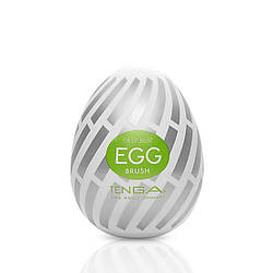 Мастурбатор-яйце Tenga Egg Brush з рельєфом у вигляді великої щетини