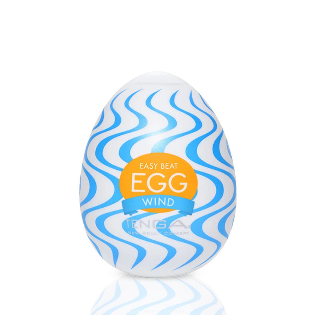 Мастурбатор-яйце Tenga Egg Wind з зигзагоподібним рельєфом, фото 1