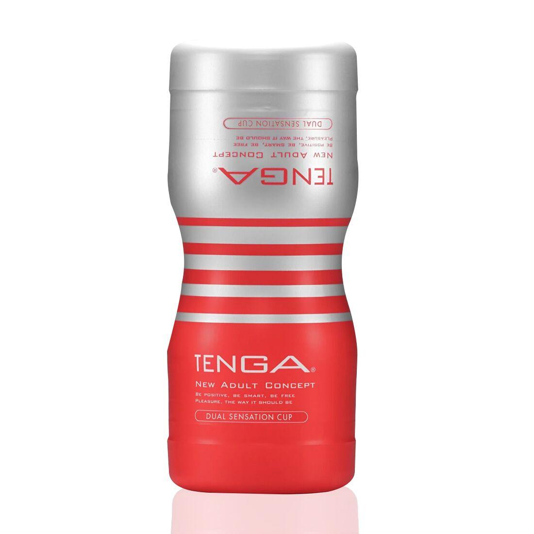 Мастурбатор Tenga Dual Feel Cup двосторонній, з двома незалежними каналами