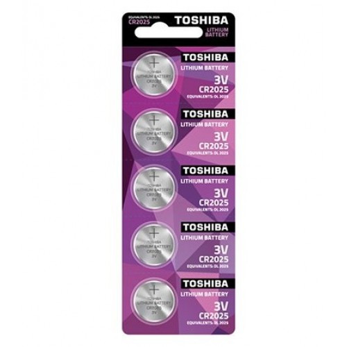 Батарейки TOSHIBA Lithium Cell 3V CR2025 (C5) 1*5шт (5)