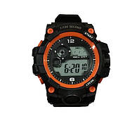 Спортивний наручний електронний годинник у пластиковій коробці 1/100 second персиковий