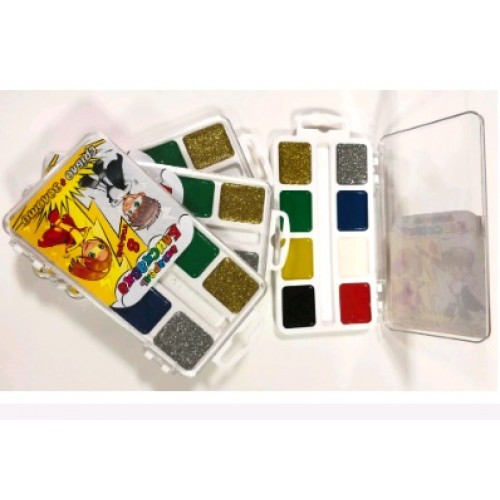 Фарба акварельна медова ТЕТРАДА 8кол. Блискавка (золото+срібло) (1/54)