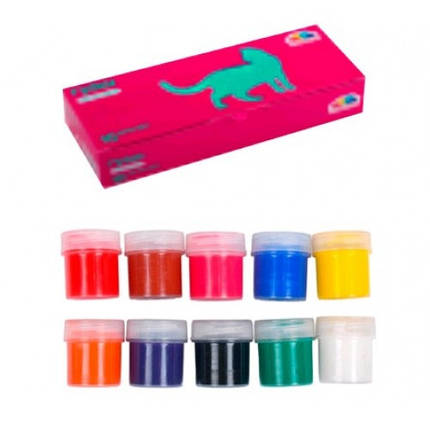 Фарба гуаш ГАММА Захоплення 10 кольорів арт 200203 20мл. (1/14), фото 1