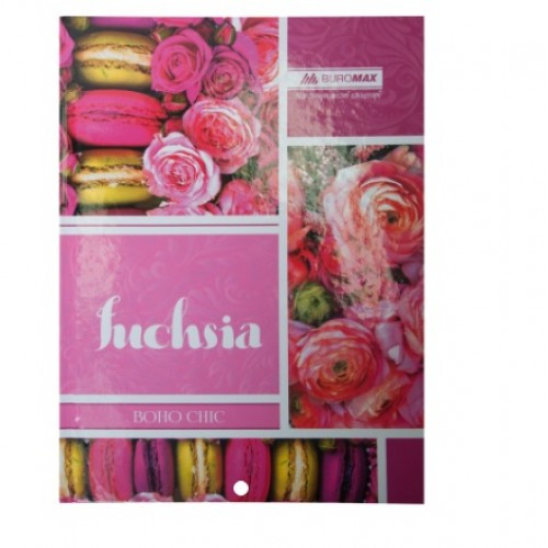 Канцелярська книга А4 BUROMAX 2401-110 тв. обкл. 96арк. ЛІНІЯ BOHO CHIC (1/8)