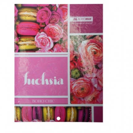 Канцелярська книга А4 BUROMAX 2401-110 тв. обкл. 96арк. ЛІНІЯ BOHO CHIC (1/8), фото 1