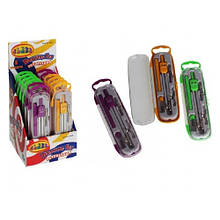 Готовальня CLASS 9037 5 предметів CLASSIC циркуль 130мм асорті (1/12)