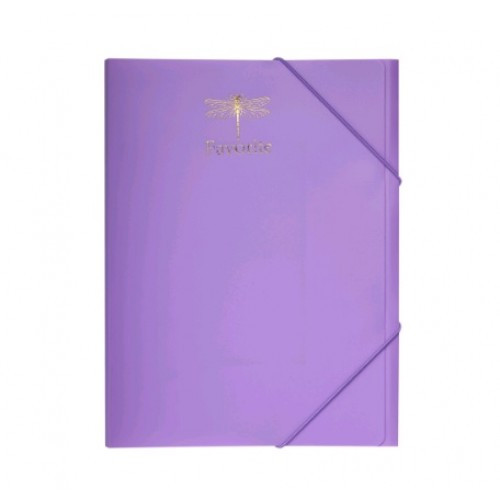 Папка на гумках А4 BUROMAX 3954-26 пластикова PASTEL бузковий (1/20)