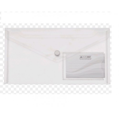 Папка-конверт BUROMAX 3938-00 DL на кнопці (240х130 мм)TRAVEL прозора (6 шт. в пакованні)