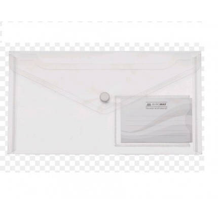 Папка-конверт BUROMAX 3938-00 DL на кнопці (240х130 мм)TRAVEL прозора (6 шт. в пакованні), фото 1