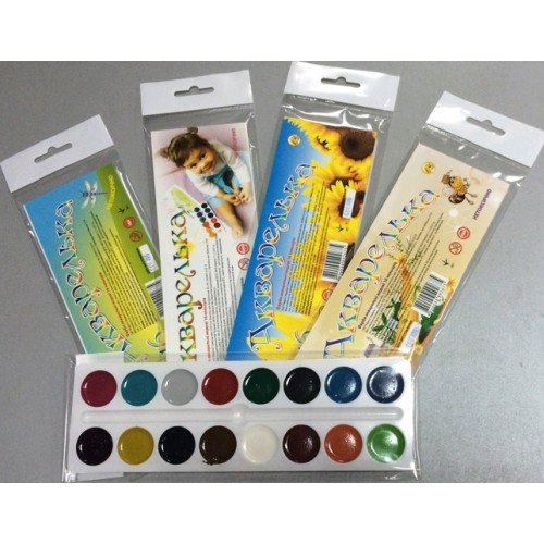 Фарба акварельна медова ТЕТРАДА 16кол блістер(1/60)