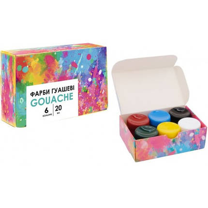 Фарба гуаш ASTRA Genius 6 кольорів арт 301109001-UA 20 мл (1/20), фото 1