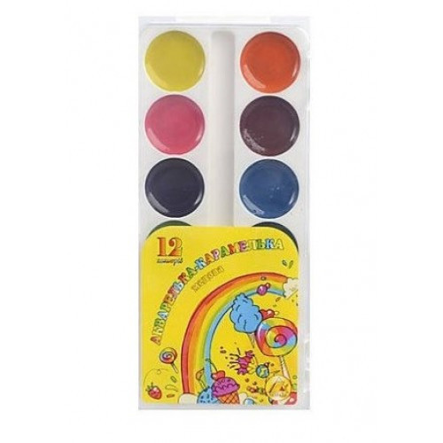 Фарба акварельна медова ТЕТРАДА 12кол. Акварелька-карамелька (1/60)