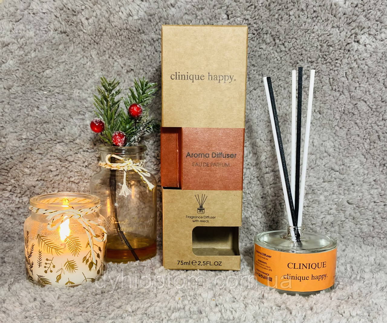 Аромадифузор для дому з ароматом парфумів Clinique Happy 75ml, фото 1