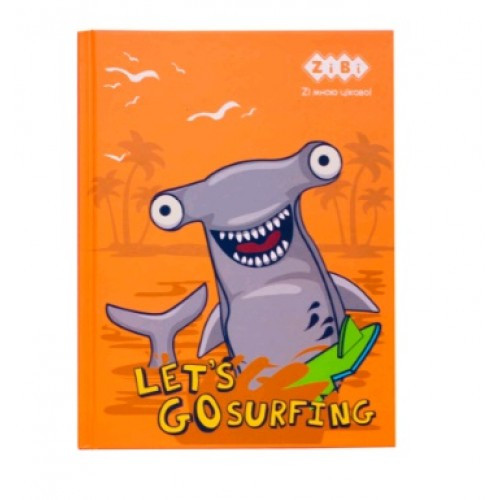 Блокнот А5 Zibi 12752-11 64арк.SEA клітинка тверда обкладинка колір - помаранчевий (1/10)