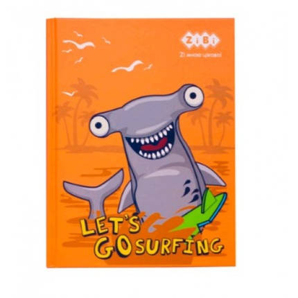 Блокнот А5 Zibi 12752-11 64арк.SEA клітинка тверда обкладинка колір - помаранчевий (1/10), фото 1