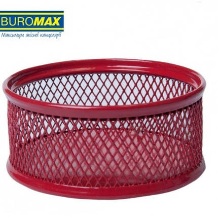 Підставка для скріпок BUROMAX 6221-05 метал. 80х40мм червоний (1/12), фото 1