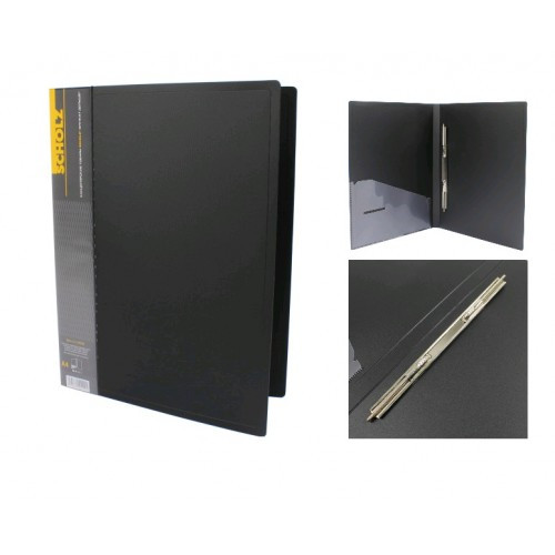 Папка-швидкозшивач А4 SCHOLZ 04500-09 з кишенею чорна 700мкн РР (1/20)