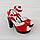 Босоніжки з натуральної лакованої шкіри woman's heel червоні на високих підборах, фото 4