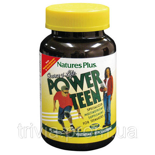 Мультивитамины для подростков Natures Plus Power Teen 90 таблеток ...
