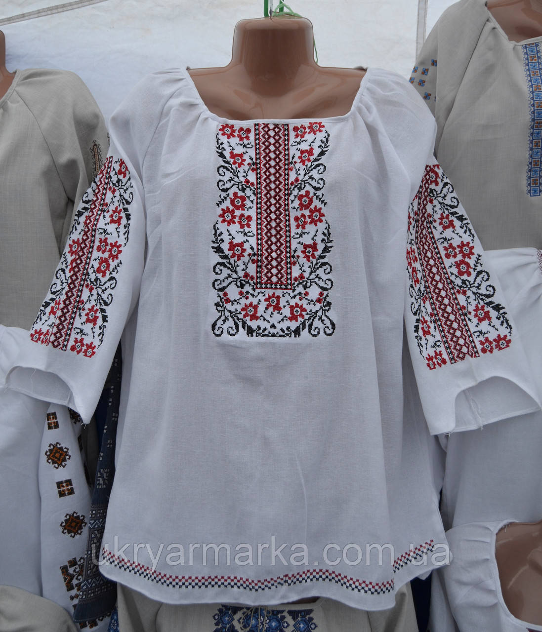 Жіноча вишита сорочка "Небокрай" червона