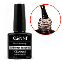 Финишное покрытие с голографическим блеском CANNI Shimmer topcoat MIRACLE, 7,3 ml