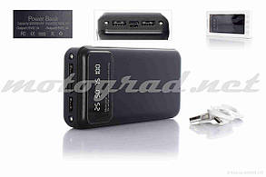 Портативний зарядний пристрій Power Bank 20000 mAh USB/Type-C +фонарик 2LED чорний повербанк