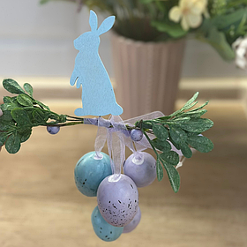 Великодня композиція із декаративними яйцями 15 см