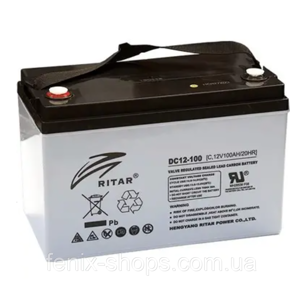 Купить Аккумулятор 100 Ah 12V Ritar DC12-100 AGM (аккумулятор 100 ампер ...
