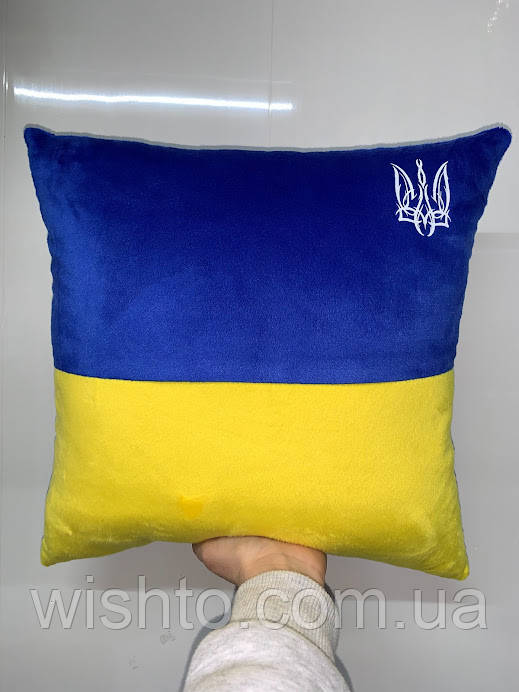 Подушка плюшева жовто-блакитна (прапор України)