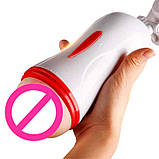 Мастурбатор із присоскою та вібрацією попа-вагіна "Eternal Love", фото 4