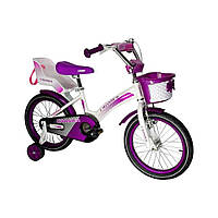 Велосипед детский Crosser Kids Bike 18 дюймов бело-фиолетовый (KBS-3/18WVT)