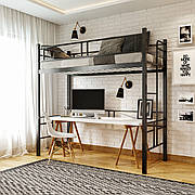 Двоярусне металеве ліжко Дабл Дуо Горище ТМ Метакам