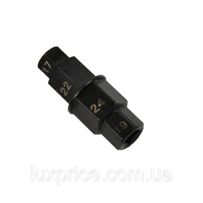 Ключ для передньої осі мотоцикла 6 г 1/2", 17 мм, 19 мм, 22 мм, 24 мм GEKO G02685    Luxprice