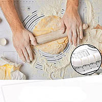 Великий силіконовий килимок для розкочування тіста з розміткою діаметрів 40*60см