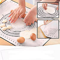 Кулінарний силіконовий килимок для розкочування тіста з розміткою діаметрів 50*70см