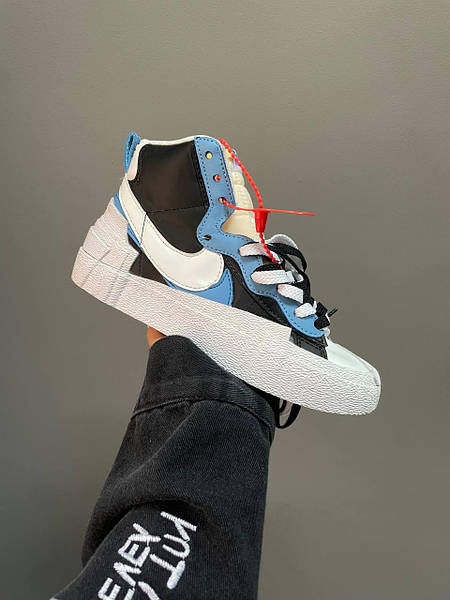 Sacai x nike blazer mid yellow blue discount