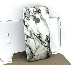 Чохол на Huawei P Smart 2019, Honor 10 Lite накладка силіконовий бампер Marble білий