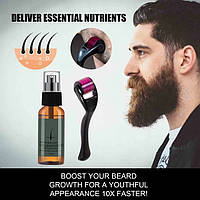 Набор для роста волос и бороды (Anti-Hair Loss Hair Growth Fluid Spray + мезороллер)