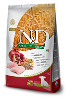 Farmina N&D Ancestral Grain низькозерновий корм для цуценят дрібних порід 2,5 кг (курка і гранат)