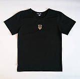 Патріотична футболка з золотим трезубом, фото 3