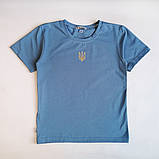 Патріотична футболка з золотим трезубом, фото 4