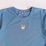 Патріотична футболка з золотим трезубом, фото 5