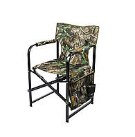 Крісло для риболовлі та відпочинку "Режисер з полицею" d25 мм (сірий меланж)