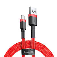 Кабель зарядный Baseus Cable Cafule USB to Type-C для быстрой зарядки 2A 2 м Red (CATKLF-C09)