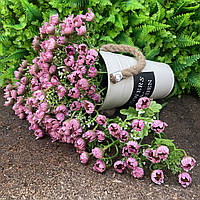 Искусственные цветы Букет ромашки Прованс 28 см. Пудровая