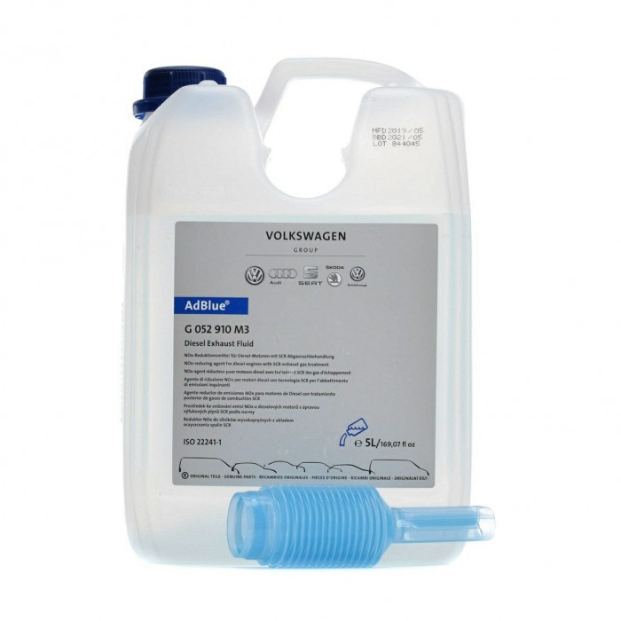 Рідина Adblue для дизельних двигунів системи SCR 5L VAG: Audi, Seat, Skoda, Volkswagen, G052910M3