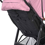 Коляска прогулянкова El Camino ME 1024 X4 Pink Lines книжка сталева рама чохол на ніжки, фото 5