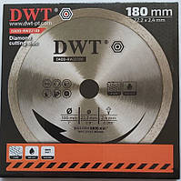 Алмазний суцільний диск для мокрого різання 180 х 22,2 DWT DADD-RW22180