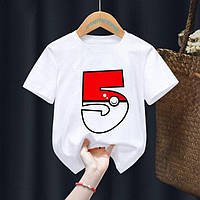 Детская футболка на день рождения 1-9 лет в стиле Пикачу 5