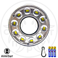 Туристический фонарь с карабином 3xAAA